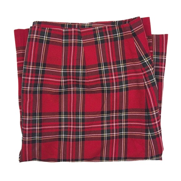 Talbots Petites Red Plaid Side Zip Mini Skirt Women's Size 10P - Picture 4 of 7
